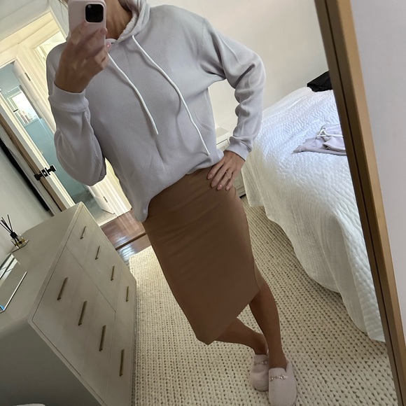 Lilac pastel waffle cotton hoodie & jogger lounge wear matching set - Picture 13 of 14